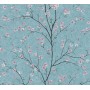 PAPIER PEINT METROPOLITAN STORIES II  ASIATIQUE FLORAL BLEU 379123
