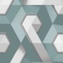 PAPIER PEINT EDEN ONYX UGÉPA Graphique & géométrie, Structuré  Bleu - Gris, Argent, Blanc