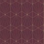 PAPIER PEINT ART DECO BORDEAUX ET DORÉ