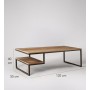 TABLE BASSE EN BOIS ET METAL