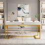 BUREAU WHITE AND GOLD