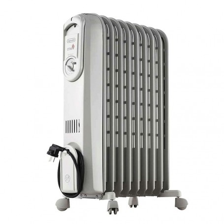 DELONGHI Radiateur Bain Huile Vento  (2000 W) Blanc 9 Éléments