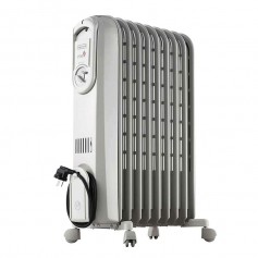 DELONGHI Radiateur Bain Huile Vento  (2000 W) Blanc 9 Éléments